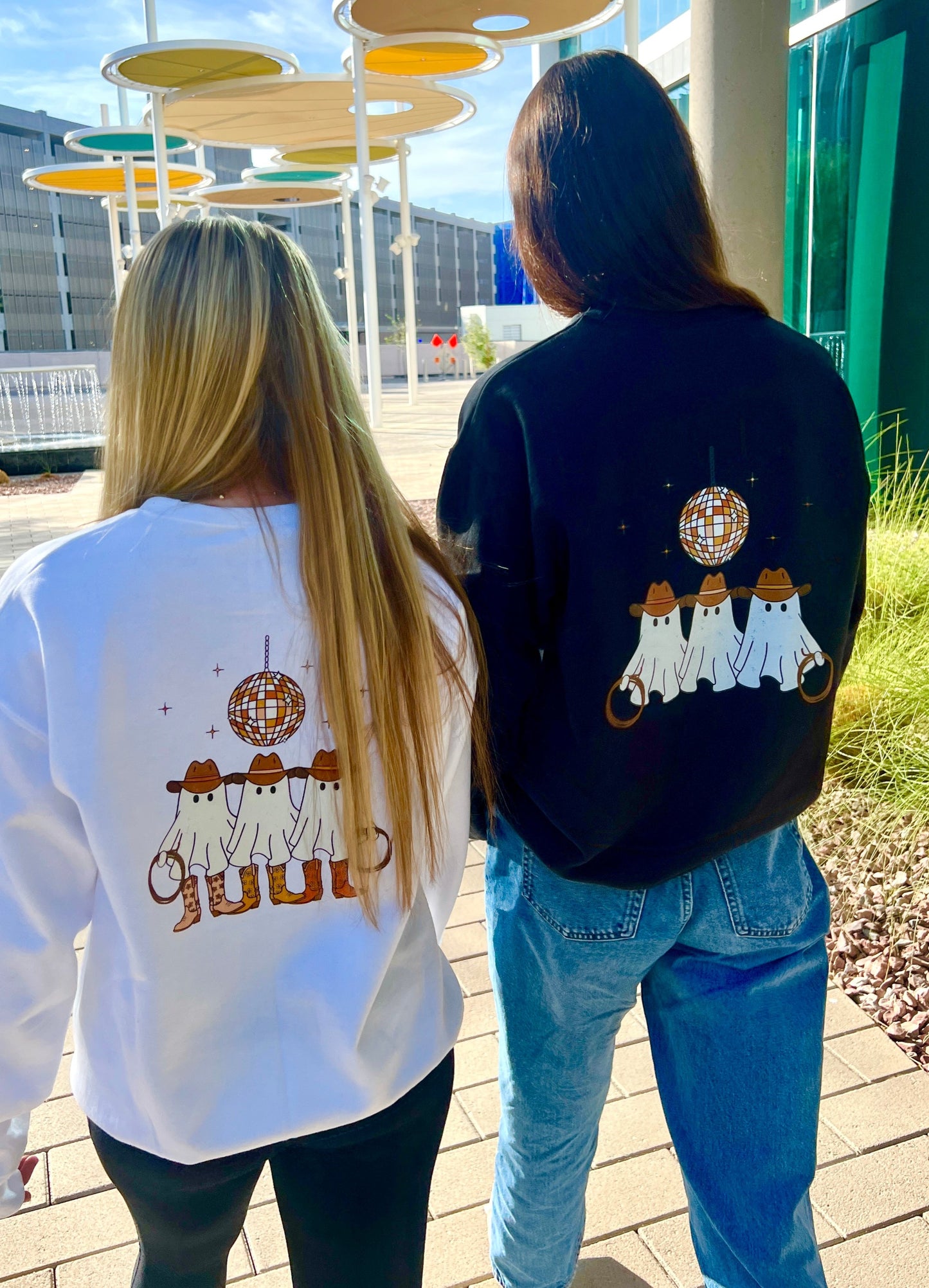 Cowboy Ghost Disco Screen Printed Crewneck ðŸ¤