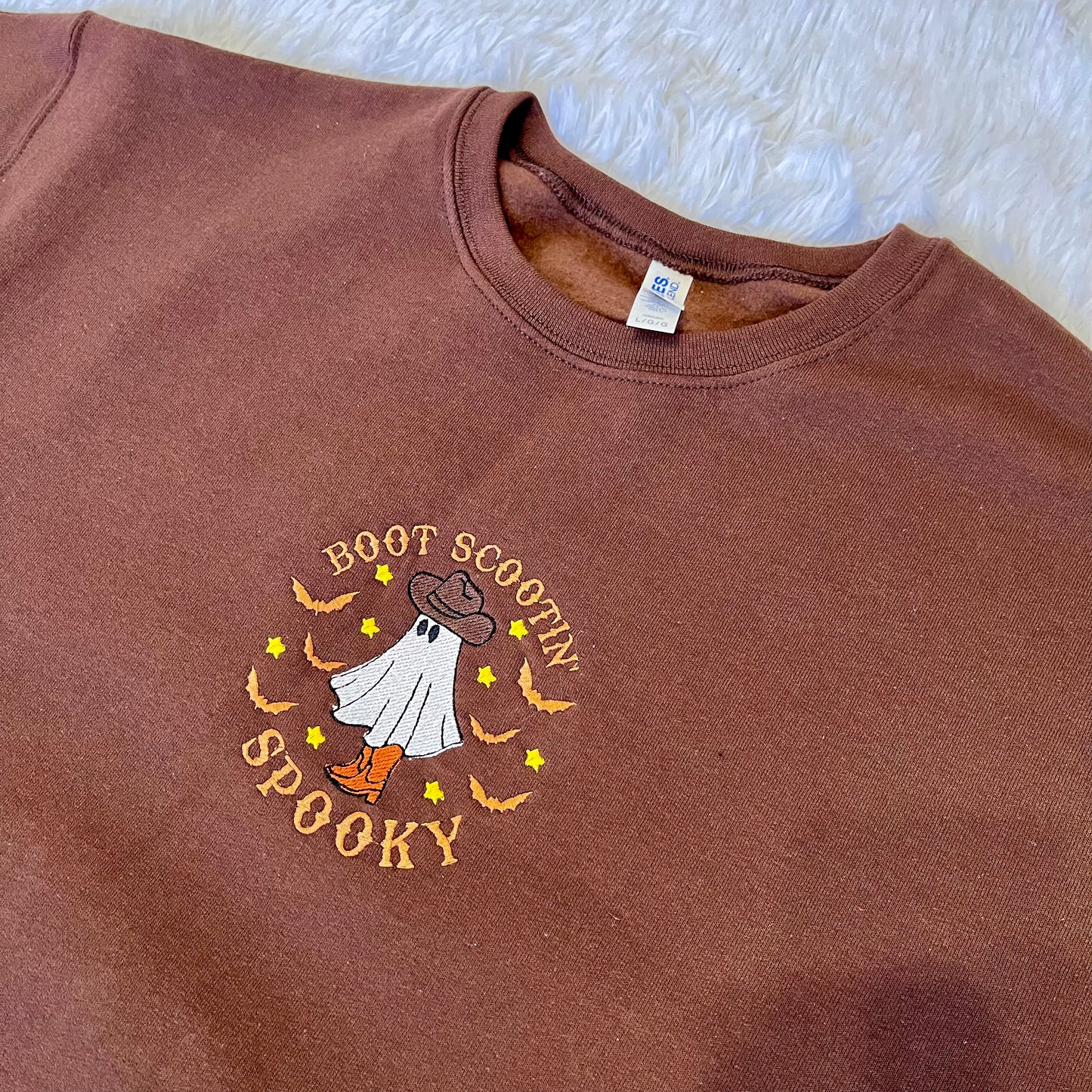 Boot Scootin Spooky Embroidered Crewneck