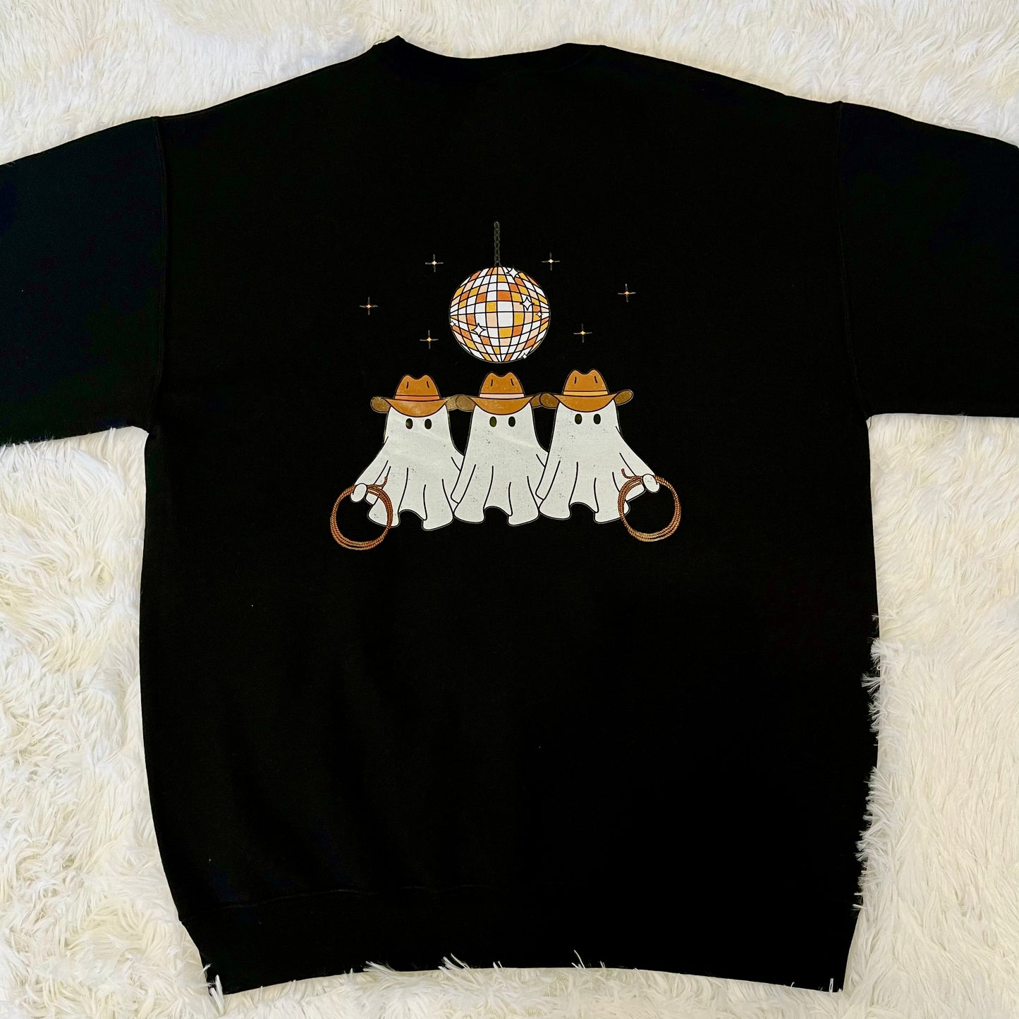 Cowboy Ghost Disco Screen Printed Crewneck ðŸ¤