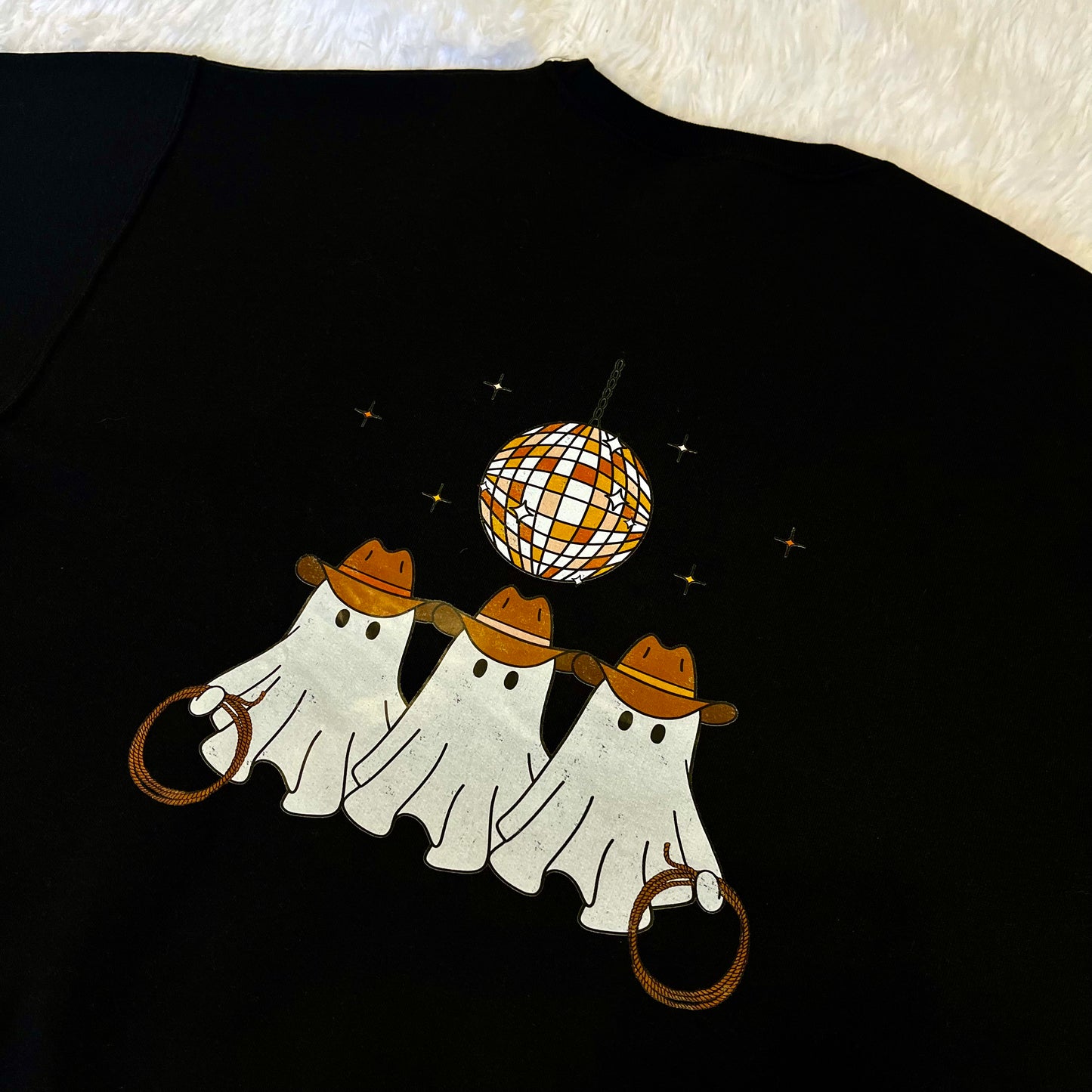 Cowboy Ghost Disco Screen Printed Crewneck ðŸ¤