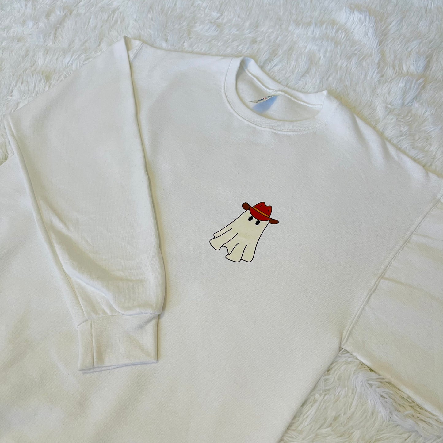 Cowboy Boots Ghost Disco Screen Printed Crewneck ðŸ¤