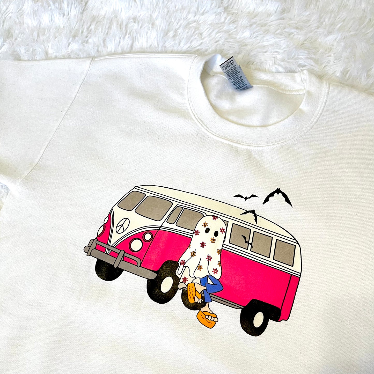 Lizzie Mcguire Ghost Screen Printed Crewneck 🧡🩷