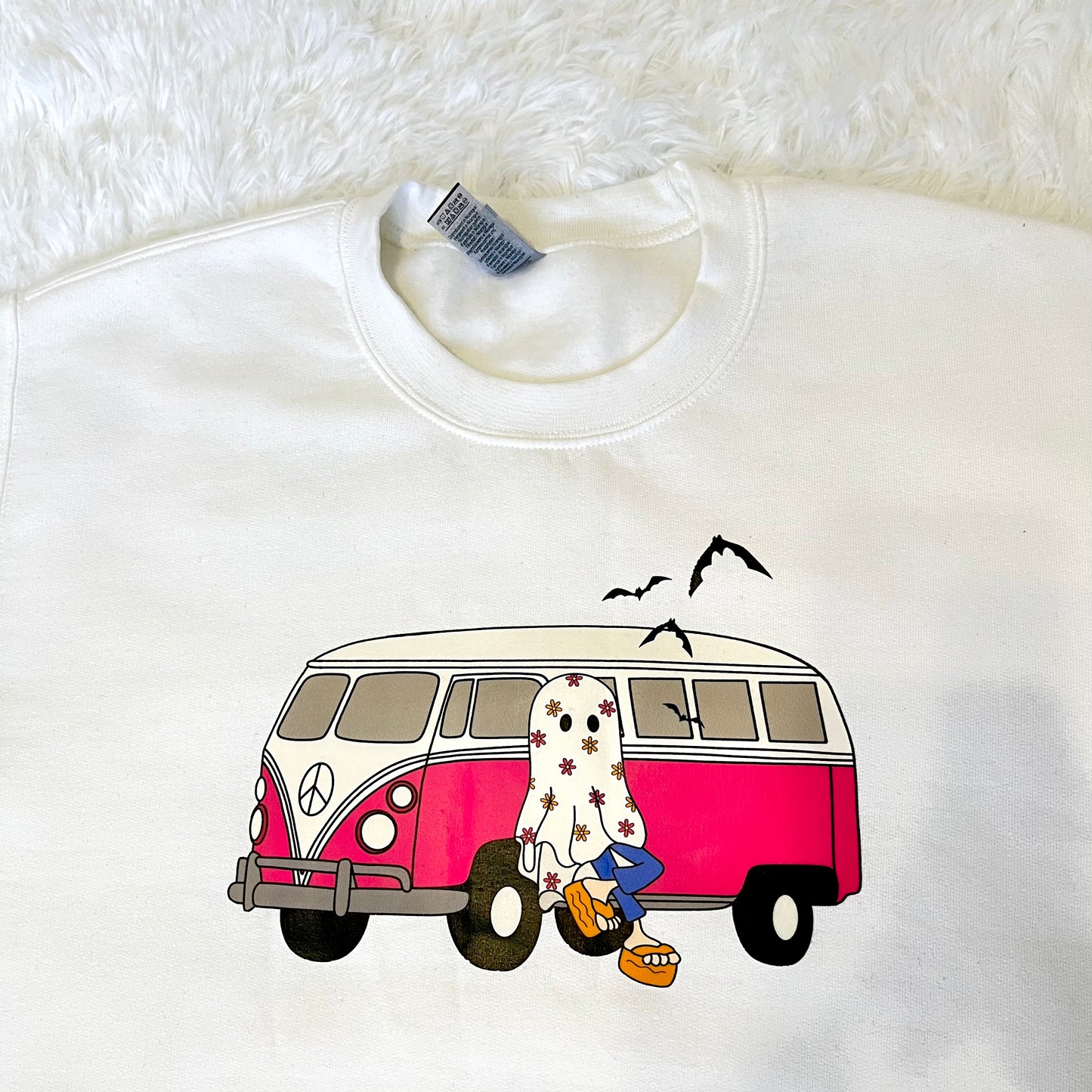Lizzie Mcguire Ghost Screen Printed Crewneck 🧡🩷