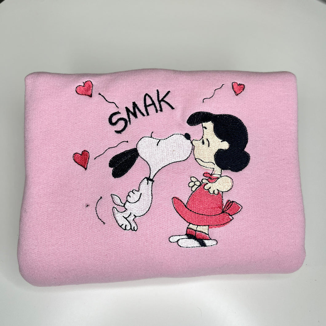 Snoopy and Lucy Embroidered Crewneck
