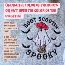 Load image into Gallery viewer, Boot Scootin Spooky Embroidered Crewneck
