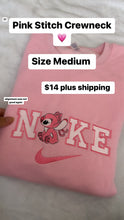 Load image into Gallery viewer, Pink Stitch Embroidered Crewneck  - Story sale
