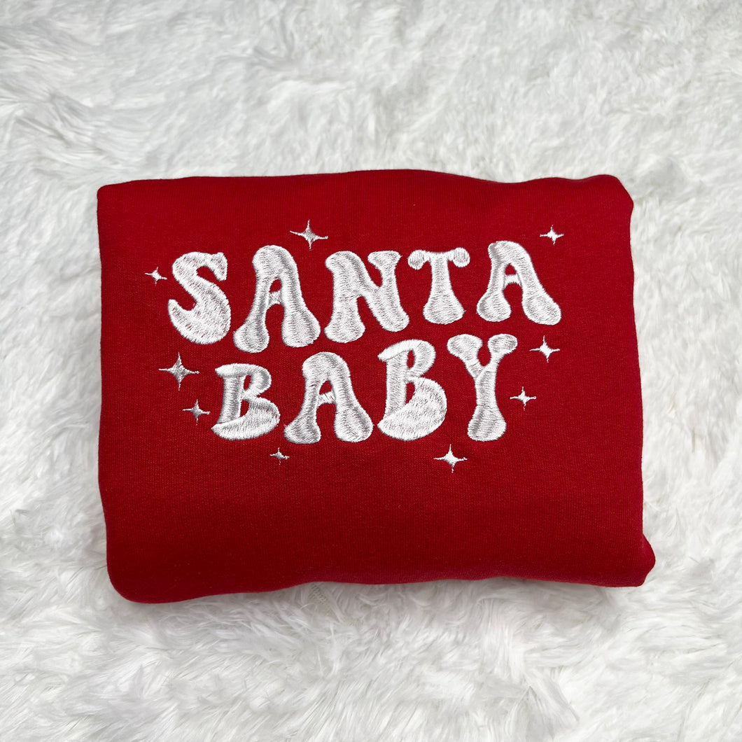 Santa Baby Embroidered Crewneck