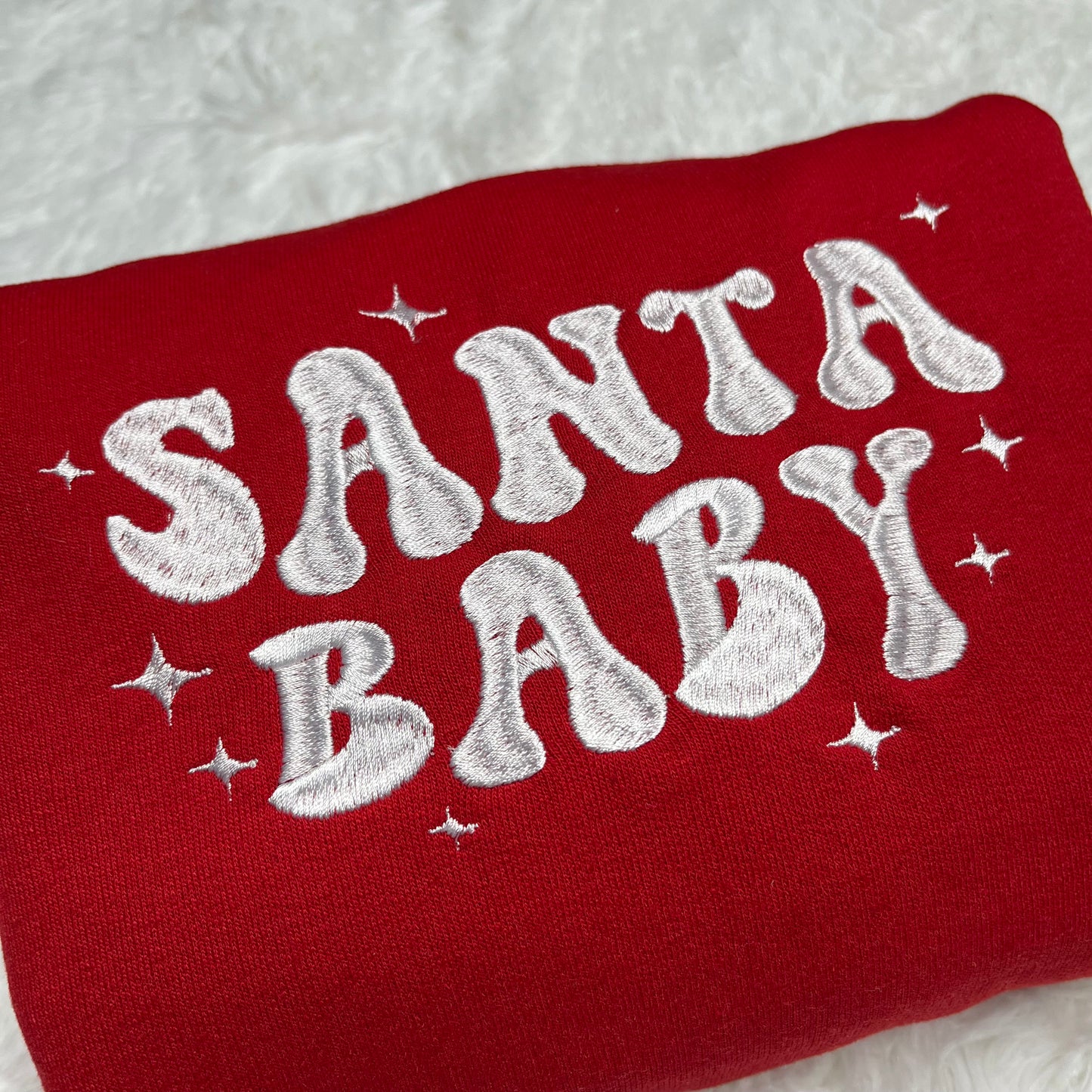 Santa Baby Embroidered Crewneck