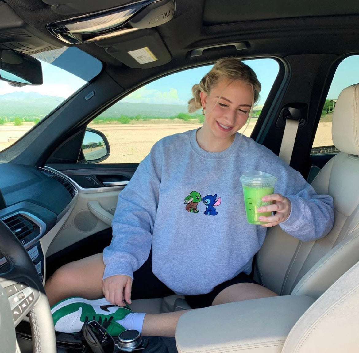 Baby Yoda and Stitch Custom Crewneck