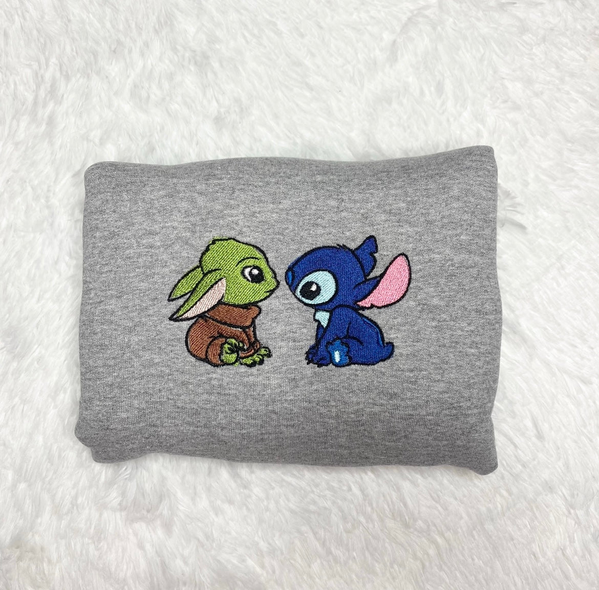 Baby Yoda and Stitch Custom Crewneck