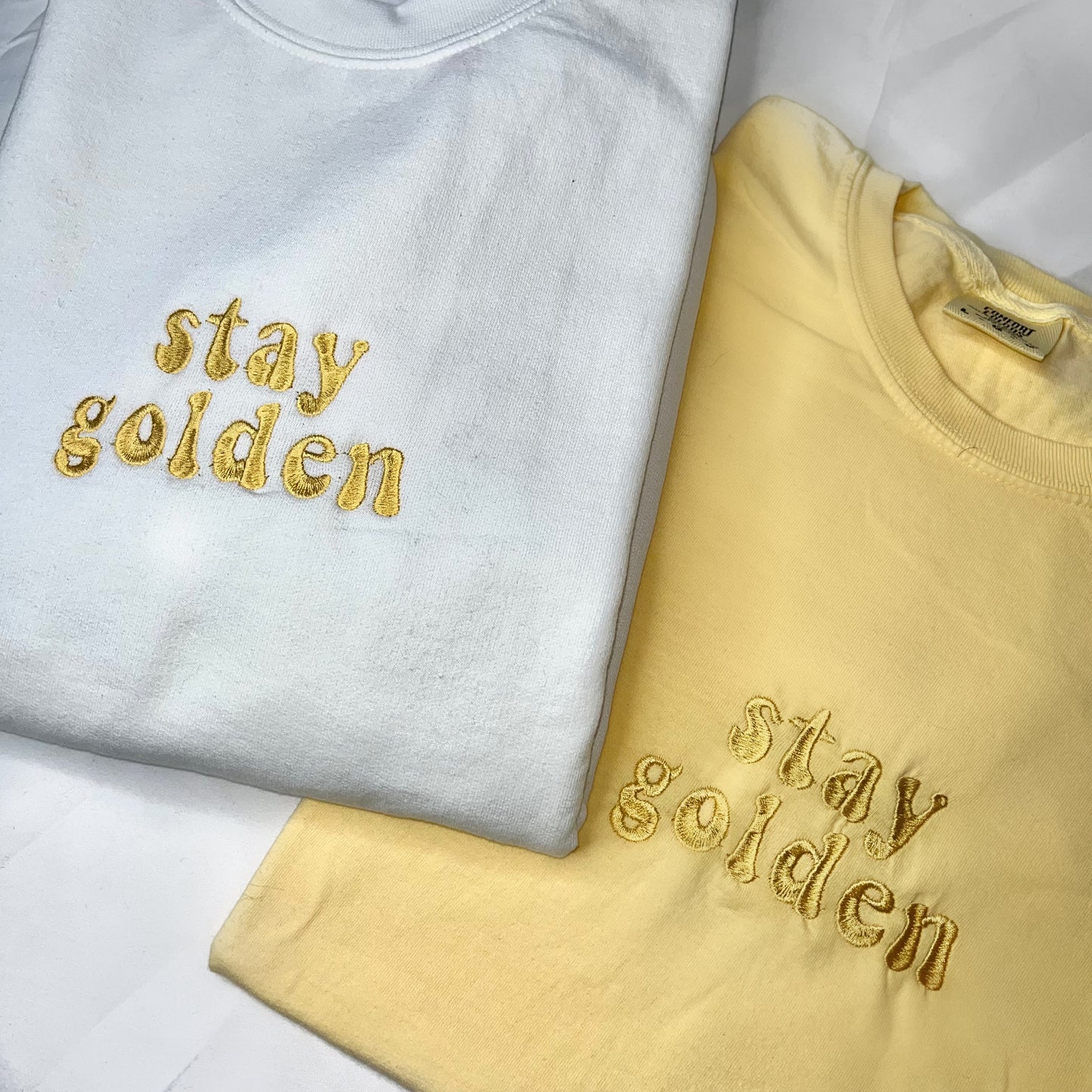 Stay Golden Embroidered Crewneck