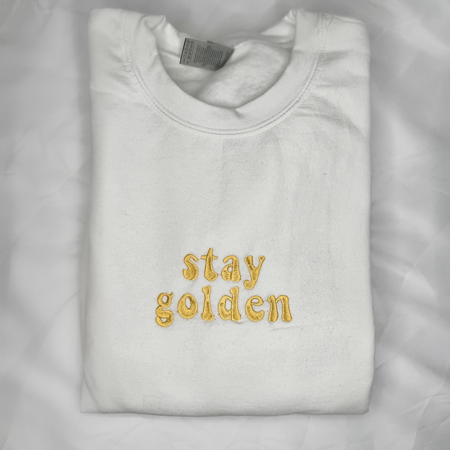 Stay Golden Embroidered Crewneck