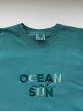 Load image into Gallery viewer, Ocean And Sun TEAL Embroidered T Shirt
