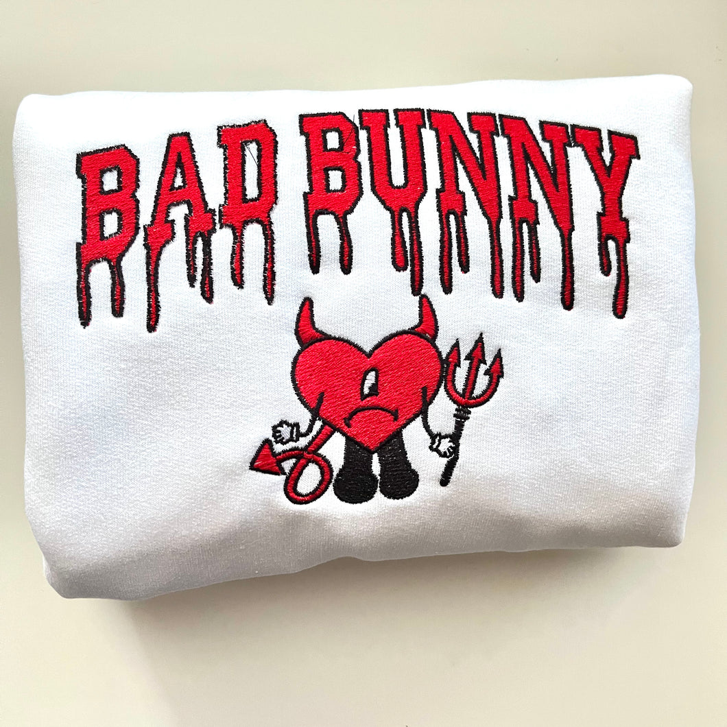 Devil Costume Un Verano Sin Ti Bad Bunny X Halloween Crewneck