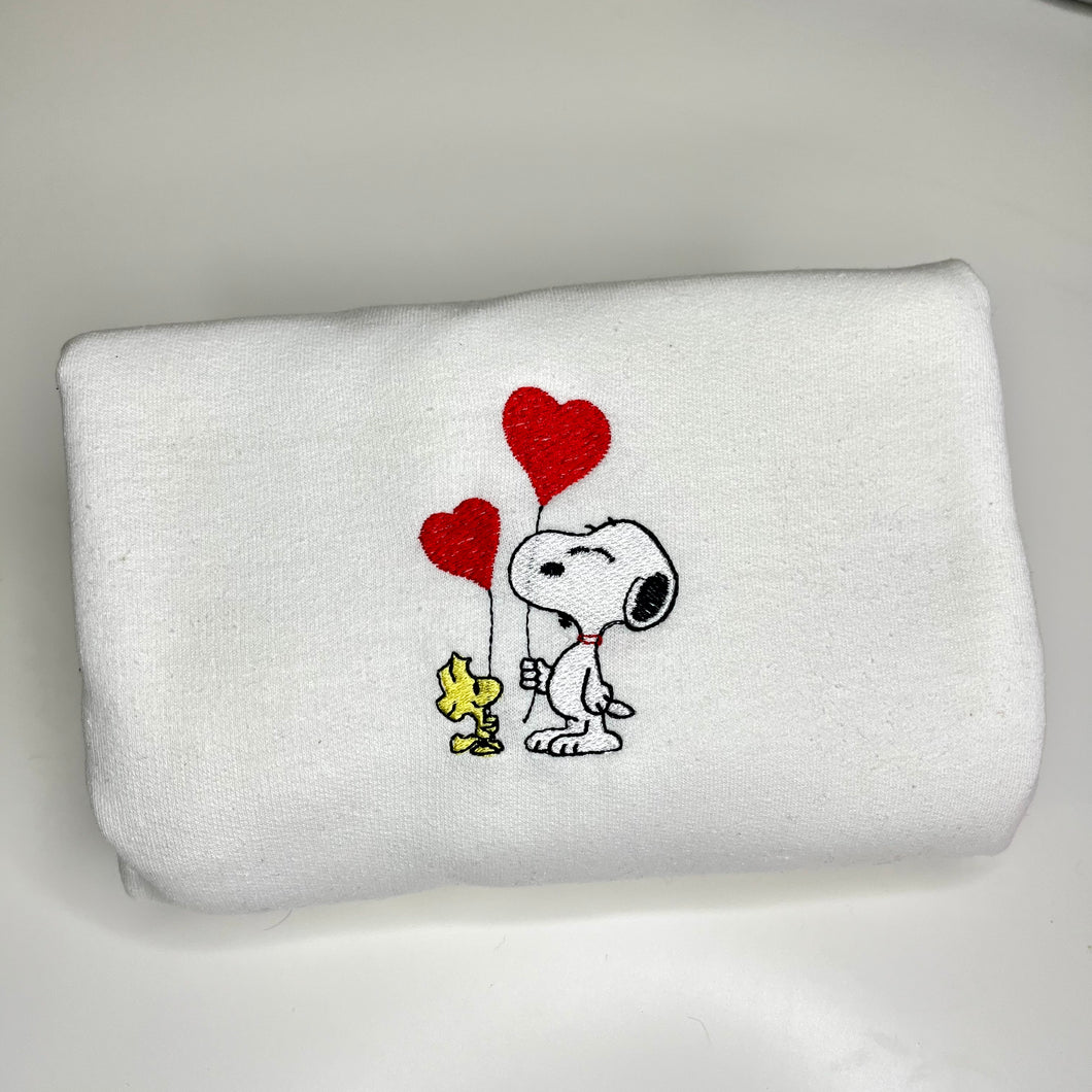 Snoopy Balloon Embroidered Crewneck